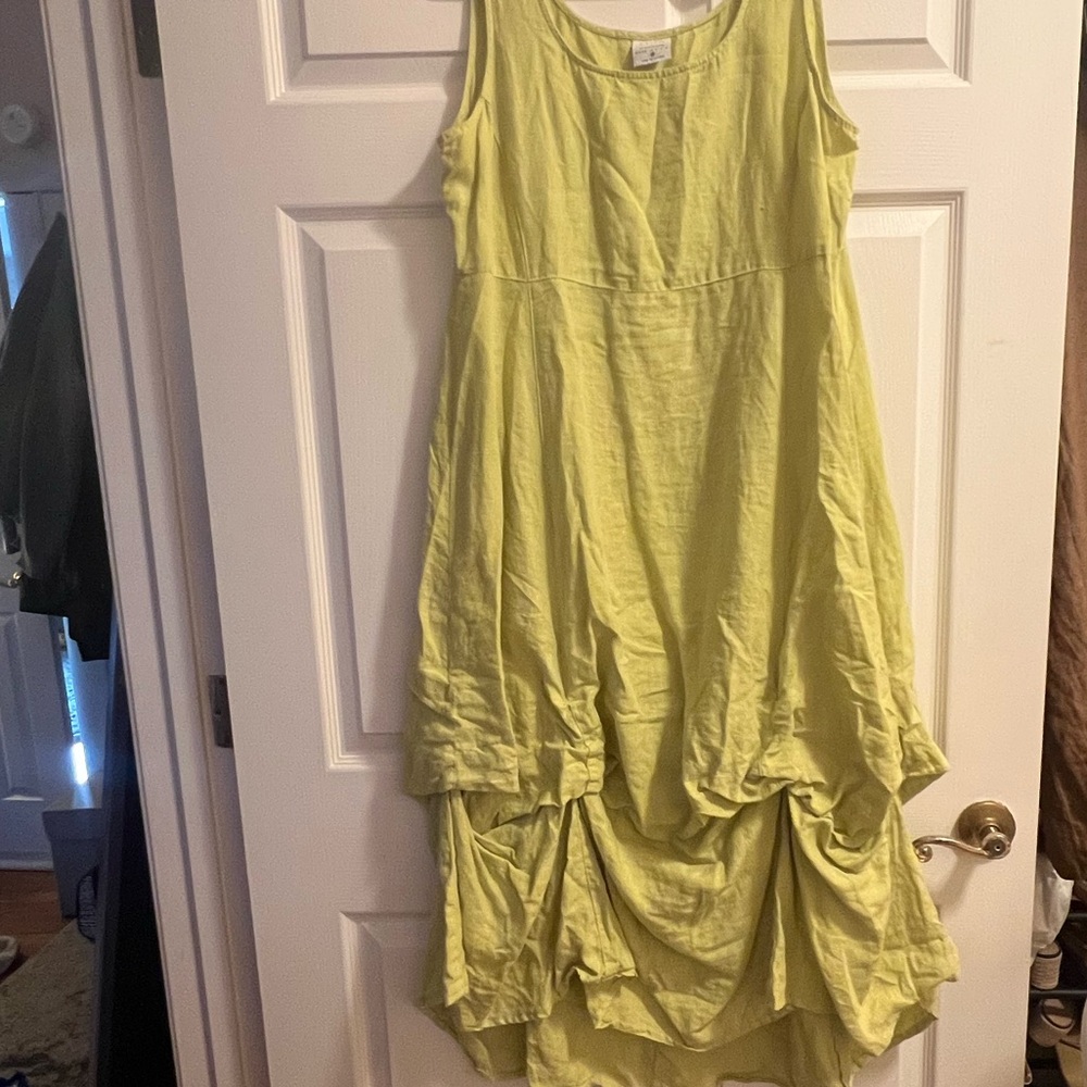 Lime Green Sleeveless Women's Dress